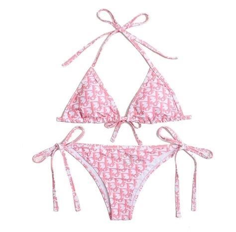 dior pink bikini set|dior bathing suits.